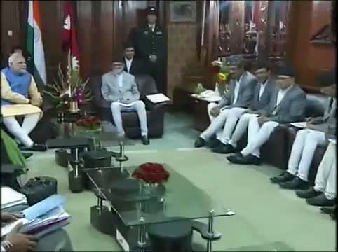 Watch PM Narendra Modi meets PM of Nepal Sushil Koirala Video