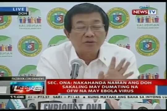 Watch NTVL: Press conference ng DOH tungkol sa Ebola virus Video