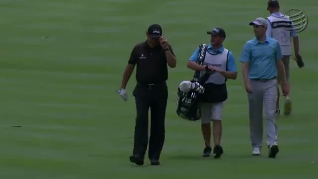 Watch Phil MickelsonÃ¢â‚¬â„¢s sensational hole out for birdie at Bridgestone Video