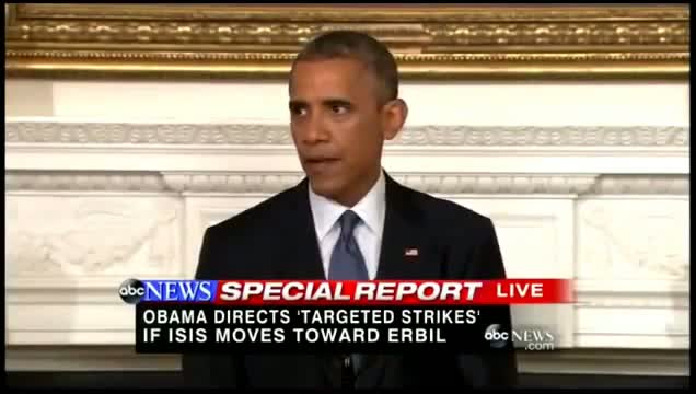 Watch Obama Authorizes Airstrikes in Iraq - Obama Authorizes Airstrikes Against ISIS 8/8/2014 ( FULL ) Video