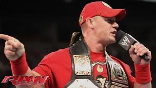 Watch John Cena calls out Brock Lesnar: WWE Raw, Aug. 11, 2014 Video