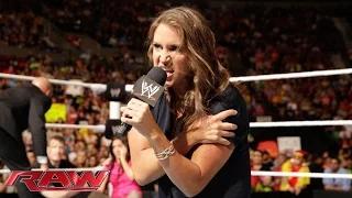Watch Stephanie McMahon reveals Daniel Bryan's "secret": WWE Raw, Aug. 11, 2014 Video