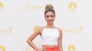 Watch Sarah Hyland Wears Crop Top on 2014 Emmys Red Carpet Video