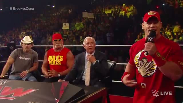 Watch John Cena interrupts the WWE Hall of Fame Forum: WWE Raw, Aug. 25, 2014 Video