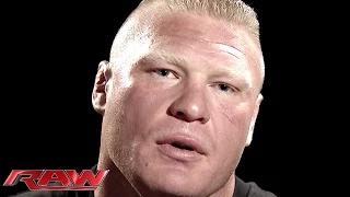 Watch Brock Lesnar addresses his Night of Champions rematch against John Cena: WWE Raw, Aug. 25, 2014 Video