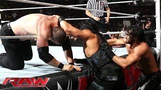 Watch Roman Reigns vs. Seth Rollins & Kane - 2-on-1 Handicap Match: WWE Raw, Aug. 25, 2014 Video