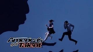 Watch Blue Journey: Duo Performs Multimedia Visual Dance - America's Got Talent 2014 Video