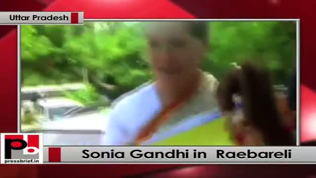 Watch Sonia Gandhi visits her parliamentary constituency Raebareli Video