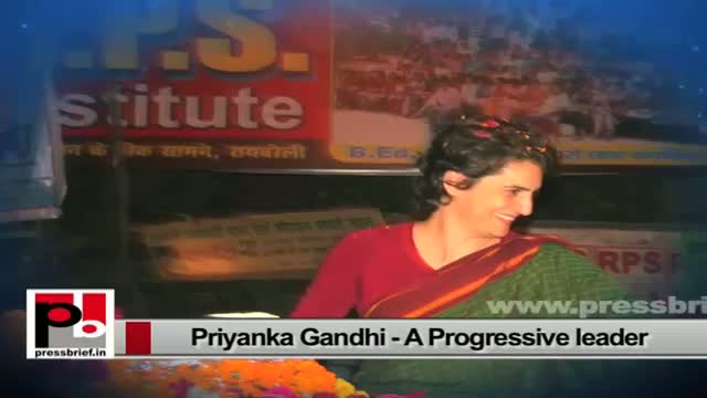 Watch Priyanka Gandhi Vadra-progressive and charismatic leader like Indira Gandhi Video