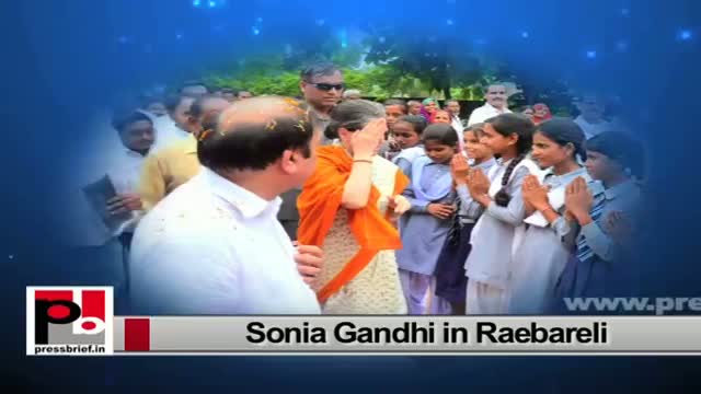 Watch Sonia Gandhi visits Raebareli, interacts with people, assures them of action Video