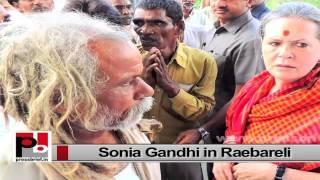 Watch Sonia Gandhi visits Raebareli, assures the people of action to solve their issues Video