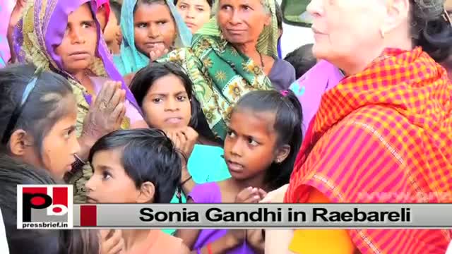 Watch Sonia Gandhi in Raebareli, interacts with people, launches development projects Video