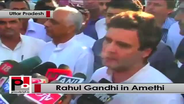 Watch Rahul Gandhi in Amethi slams Modi govt at the Centre Video