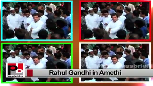 Watch Rahul Gandhi during his Amethi visit takes a dig at PM Narendra Modi Video