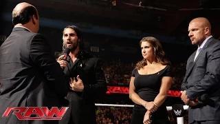 Watch Paul Heyman addresses Seth Rollins' actions at Night of Champions: WWE Raw, Sept. 29, 2014 Video
