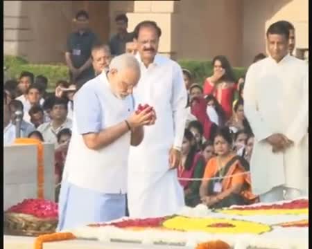 Watch PM visits Rajghat on Gandhi Jayanti - October 2, Video