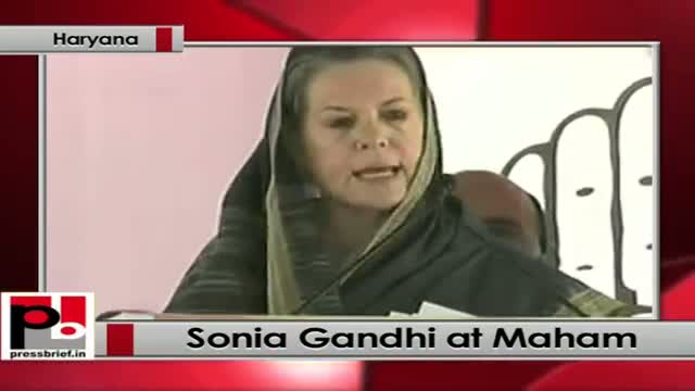 Watch Sonia Gandhi kick starts Congress campaign for Haryana assembly polls Video