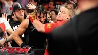 Watch John Cena and Dean Ambrose get their hands on Seth Rollins: WWE Raw, Oct. 6, 2014 Video