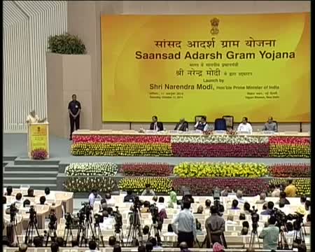 Watch PM Narendra Modi to innaugrate Saansad Adarsh Gram Yojana Video