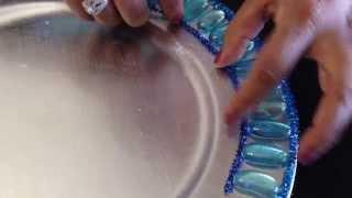 Watch Pooja Thali Decoration with Blue Stones - Happy Diwali Video