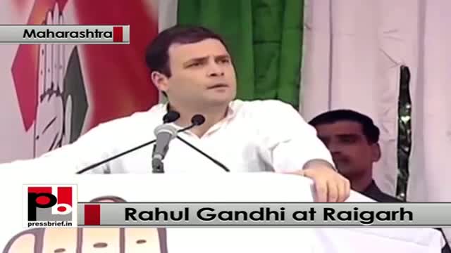 Watch At Raigarh, Maharashtra, Rahul Gandhi launches blistering attack on Modi Govt Video