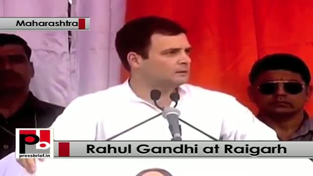 Watch Rahul Gandhi takes on BJP, Modi while addressing a Congress rally at Raigarh, Maharashtra Video