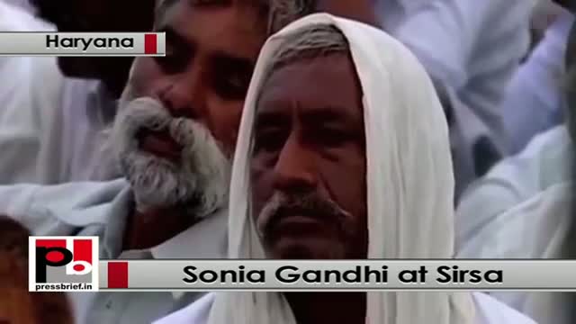 Watch Sonia Gandhi at Sirsa, Haryana: Haryana witnessed immense development under Congress Video