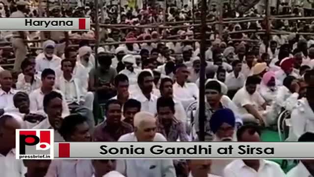 Watch Sonia Gandhi strikes chord with voters at Sirsa in Haryana; appeals voters to vote for Congress Video