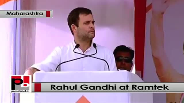 Watch Rahul Gandhi at Ramtek, Maharashtra takes on BJP, Modi for giving false promises to the people Video