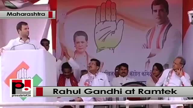 Watch Rahul Gandhi at Ramtek, Maharashtra: Modi government policies are anti-poor Video