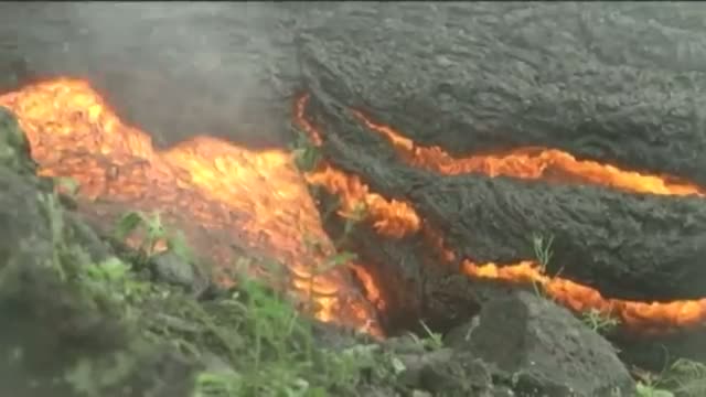 Watch Lava Within 500 Feet of Main Town Road Video
