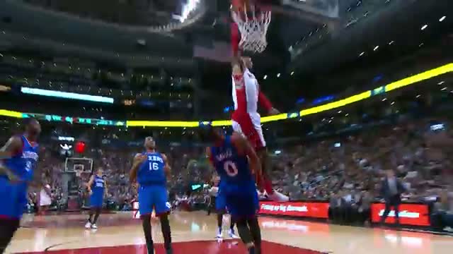 Watch NBA: Drake Amp'd Up Over James Johnson's Poster Dunk Video