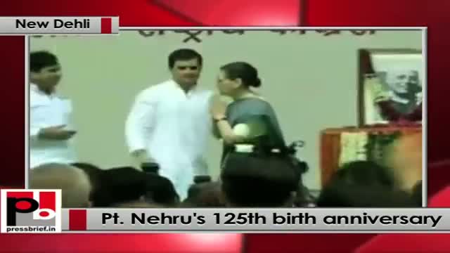 Watch Rahul Gandhi addresses function to commemorate 125th birth anniversary of Pt. Nehru Video