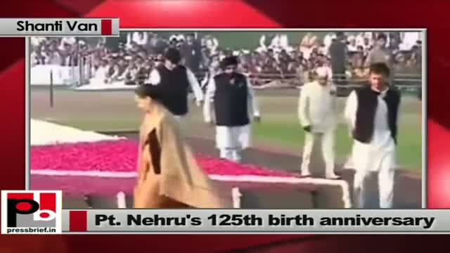 Watch Sonia Gandhi, Rahul Gandhi pay homage to Pt Jawaharlal Nehru on his 125th birth anniversary Video