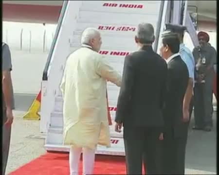 Watch PM Narendra Modi departure for Myanmar Video