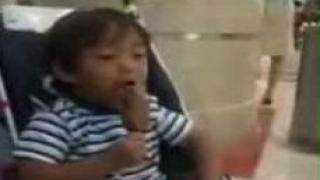 Watch Very Cute - Sleepy Kid Licking Chocolate Ice Cream - Really Funny Video