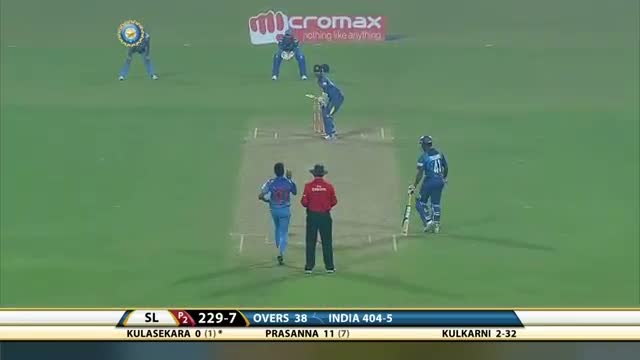 Watch Magnificent bowling from Dhawal Kulkarni gets him 4 wickets (Ind vs SL 2014 - 4th ODI) Video