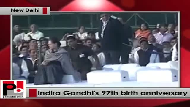 Watch Sonia Gandhi, Rahul Gandhi pay tribute to Indira Gandhi on her 97th birth anniversary Video