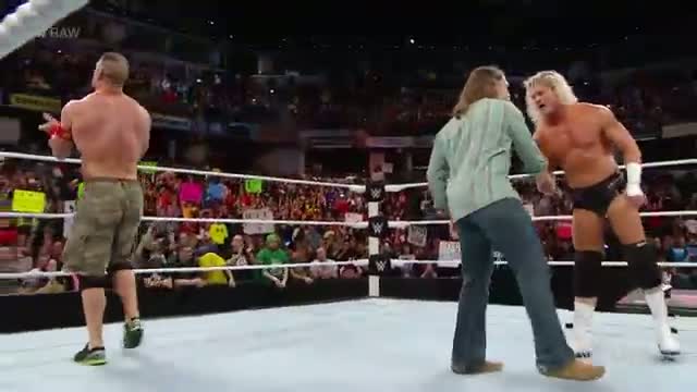 Watch John Cena & Dolph Ziggler vs. Seth Rollins, Jamie Noble & Joey Mercury: WWE Raw, November 24, 2014 Video