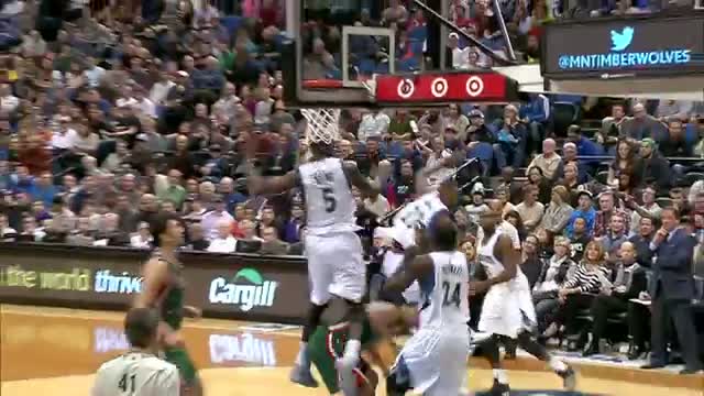 Watch NBA: Andrew Wiggins Disrupts Jabari's Shot Video