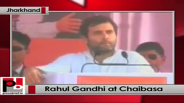 Watch Rahul Gandhi at Chaibasa, Jharkhand takes on Modi and BJP his own Video