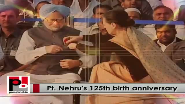 Watch Nation remembers Pt Nehru on his 125th birth anniversary, Sonia Gandhi, Rahul pay homage Video