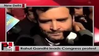 Watch Rahul Gandhi leads Congress protest against Modi government Video