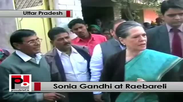 Watch Sonia Gandhi visits Raebareli, monitors development works Video
