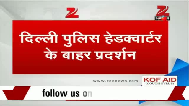 Watch Students protest against Uber cab rape outside Delhi police headquarters video Video