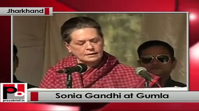 Watch Jharkhand polls: At Gumla, Sonia Gandhi takes on BJP and Modi govt Video