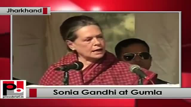Watch Jharkhand polls: At Gumla Sonia Gandhi hits out at Modi govt, BJP Video