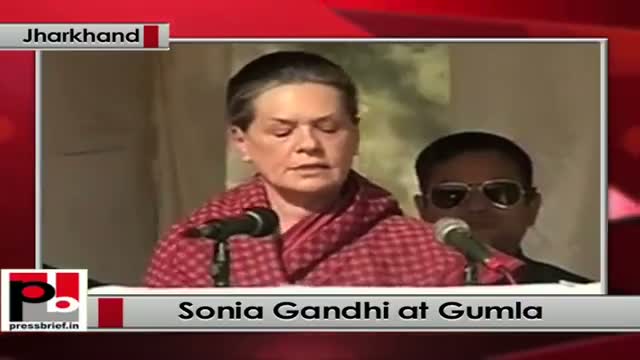 Watch Jharkhand polls: At Gumla, Sonia Gandhi targets Modi government, BJP Video