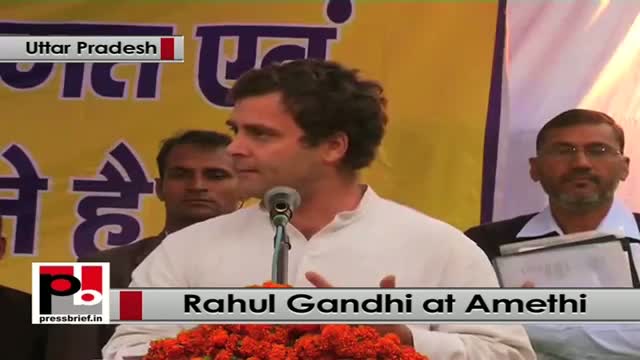 Watch Rahul Gandhi visits Amethi, slams BJP, Modi Video