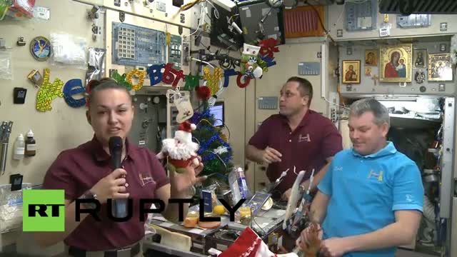 Watch Space: ISS cosmonauts get in the Christmas spirit video Video